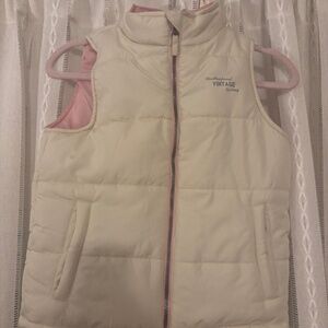 Weatherproof Vintage Cream puffer vest youth medium (10/12)